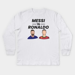 Messi vs Ronaldo Kids Long Sleeve T-Shirt